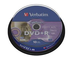 Disk Verbatim DVD+R 4,7 GB, 16x, LightScribe,10-cake (43576)