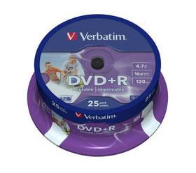 Disk Verbatim DVD+R 4,7GB, 16x, printable, 25-cake (43539)