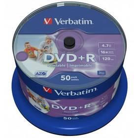 Disk Verbatim DVD+R 4,7GB, 16x, printable, 50-cake (43512)