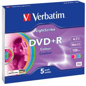 Disk Verbatim DVD+R 4,7GB LightScribe 16x, 5ks (43658)