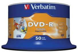 Disk Verbatim DVD-R 4.7GB, 16x, printable, 50-cake (43533)