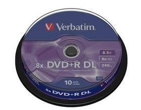 Disk Verbatim DVD+R DualLayer, 8.5GB, 8x, 10-cake (43666)