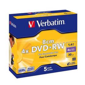 Disk Verbatim DVD+RW 1,4 GB, 4x, 8cm jewel box, 5ks (43565)