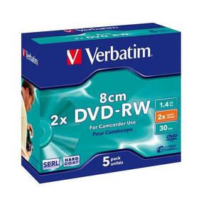 Disk Verbatim DVD-RW 1.4GB, 2x, 8cm, jewel box, 5ks (43514)