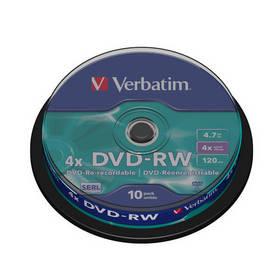 Disk Verbatim DVD-RW 4,7GB, 4x, 10-cake (43552)