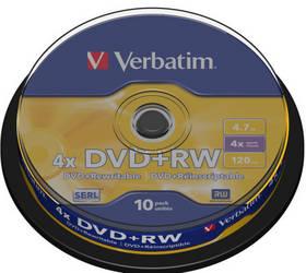 Disk Verbatim DVD+RW 4.7GB, 4x, 10-cake (43488)