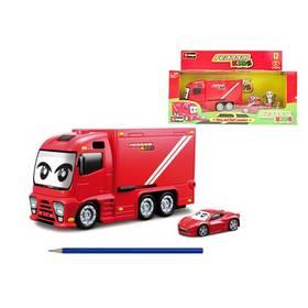 Ferrari Kids Bburago Truck se zvukem + 1ks auto v krabičce