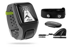 GPS hodinky Tomtom Multi-Sport + monitor srdečního tepu + snímač tempa/snímač rychlosti/výškoměr (1RS0.001.02) šedé