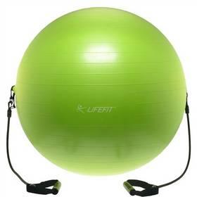 Gymnastický míč LIFEFIT s expanderem GYMBALL EXPAND 55 cm zelený