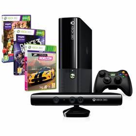 Herní konzole Microsoft Xbox 360 250GB Kinect + Kinect Adventures + Dance central 3 + Forza Horizon (5DX-00067)