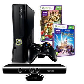 Herní konzole Microsoft Xbox 360 4GB Kinect + Kinect Adventures + Disneyland (S4G-00159) černá