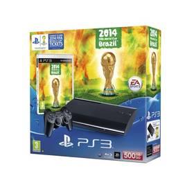 Herní konzole Sony PlayStation 3 500GB + hra FIFA World Cup (PS719417316) černá