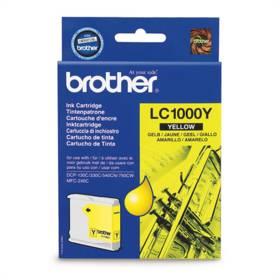 Inkoustová náplň Brother LC-1000Y, 400 stran (LC1000Y) žlutá