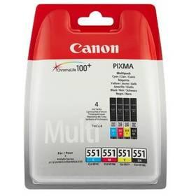 Inkoustová náplň Canon CLI551, 4x 7ml (6509B009) černá/červená/modrá/žlutá