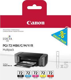 Inkoustová náplň Canon PGI-72 MBK/C/M/Y/R (6402B009) černá/červená/modrá/žlutá