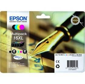 Inkoustová náplň Epson T1636 multipack, 500 stran (C13T16364010) černá/červená/modrá/žlutá