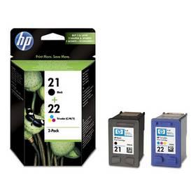 Inkoustová náplň HP No. 21+22, 2 pack, 190/165 stran (SD367AE) černá