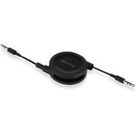 Kabel Belkin audio iPhone/iPod 3.5mm/3.5mm zatahovatelný (F3S004cw2.6-MOB) černý (rozbalené zboží 8213078623)