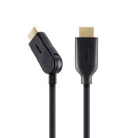 Kabel Belkin HDMI 1.4 boční 180° konektor, 2 m (F3Y024bf2M) černý