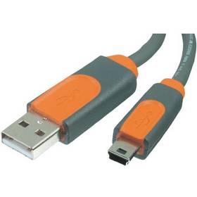 Kabel Belkin USB 2.0  A - B, 4.8m (CU1000cp4.8M) černý/žlutý