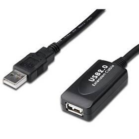 Kabel Digitus USB 2.0 aktivní prodlužovací, 25m (DA-73103) černý