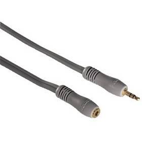 Kabel Hama 78716, Prodlužovačka jack vidlice 3,5 mm stereo- jack zásuvka 3,5 mm stereo, 3 m, pozlacený