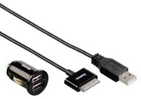 Kabel Hama Set Dual Piccolino USB pro Apple iPod/iPhone (108131) černý