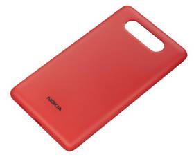 Kryt na mobil Nokia CC-3041 pro nabíjení Nokia Lumia 820 (02734H5) červený