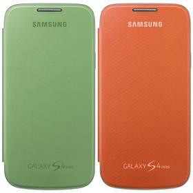 Kryt na mobil Samsung EF-FI919BXEG flip pro Galaxy S4 mini (i9195) (EF-FI919BXEGWW) zelený/oranžový