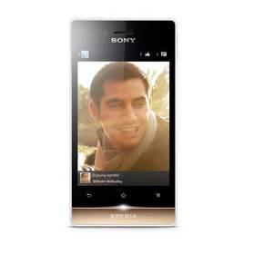 Mobilní telefon Sony Xperia Miro (1267-5560) bílý/zlatý