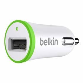 Nabíječka do auta Belkin 12-24V/5V 1A Micro univerzal (F8J044cwWHT) bílá/zelená