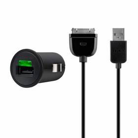 Nabíječka do auta Belkin Micro 2,1A + kabel pro iPhone/iPad (F8Z689cw) černý