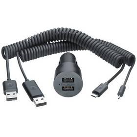 Nabíječka do auta Nokia DC-20 dual micro USB a 2mm (02729V2) černá