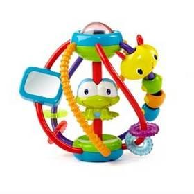Naučná hračka Bright Stars Clack & Slide Activity Ball™ červená/modrá/žlutá/zelená