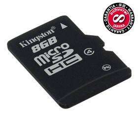 Paměťová karta Kingston MicroSDHC 8GB Class4 (SDC4/8GBSP)