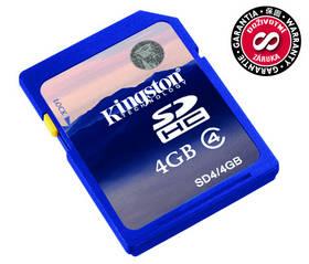 Paměťová karta Kingston SDHC 4GB Class4 (SD4/4GB)