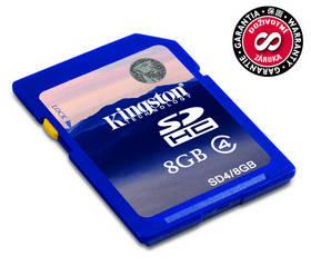 Paměťová karta Kingston SDHC 8GB Class4 (SD4/8GB)