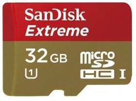 Paměťová karta Sandisk Extreme microSDHC 32GB, class 10 + adaptér (123820)