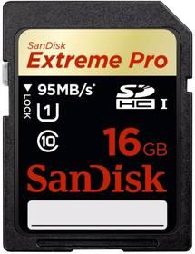 Paměťová karta Sandisk Extreme Pro SDHC 16 GB Class 10 (114740) černá