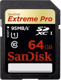 Paměťová karta Sandisk Extreme Pro SDXC 64 GB Class 10 (114742) černá