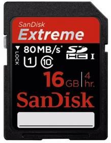 Paměťová karta Sandisk Extreme SDHC 16GB, class 10, UHS 1 (123813)