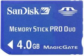Paměťová karta Sandisk MS PRO DUO 4GB (55443) modrá