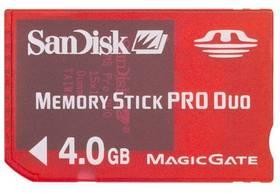 Paměťová karta Sandisk MS PRO DUO GAME 4GB (55051) červená