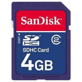 Paměťová karta Sandisk SDHC 4GB Class 2 (SDSDB-004G-B35) modrá