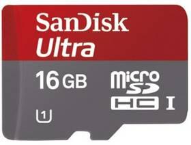 Paměťová karta Sandisk Ultra Micro SDHC 16GB Class 10 + adapter (114854)