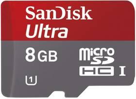 Paměťová karta Sandisk Ultra Micro SDHC 8GB Class 10 + adaptér (114813)