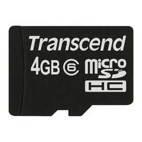 Paměťová karta Transcend MicroSDHC 4GB Class6 (TS4GUSDC6) černá