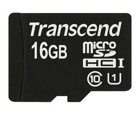 Paměťová karta Transcend MicroSDHC Premium 16GB Class10 UHS-I (TS16GUSDCU1)