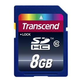 Paměťová karta Transcend SDHC 8GB Class10 (TS8GSDHC10) modrá