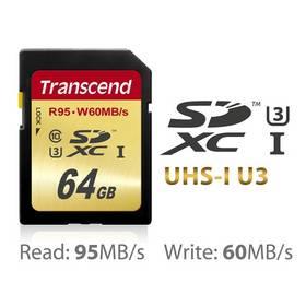 Paměťová karta Transcend SDXC Ultimate 64GB Class 10 UHS-1 U3 (TS64GSDU3)